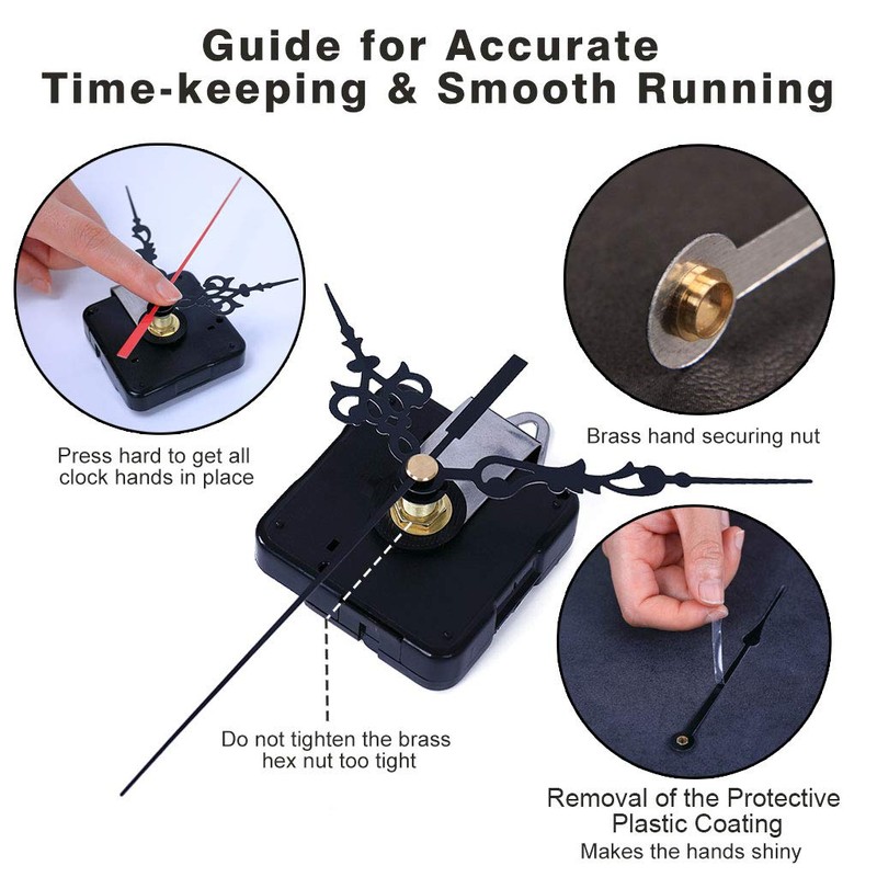 EMOON High Torque 12888 Clock Movement Mechanism with 3 Pairs