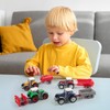 Set of 4 Mini Tractor Toy Cars, Tractor Set with