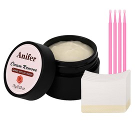 Anifer Eyelash Extension Remover 15g, Rose Scent - Fast-Dissolving, Gentle for Sensitive Skin, Creamy Formula, No Residue, Professional & Home Use