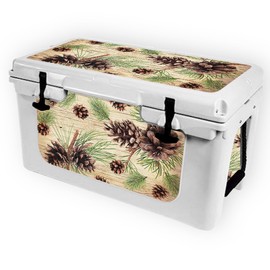 MightySkins (Cooler Not Included) Skin Compatible with RTIC 45 Cooler (2017 Model) - Pine Collage | Protective, Durable, and Unique Vinyl Decal wrap Cover | Easy to Apply | Made in The USA