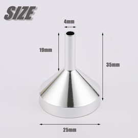 KINDOYO 3 Pcs Small Funnel Set - Silver Aluminium Mini Funnel Metal Small Funnel Mouth Diameter 2.5cm Tiny Funnel for Filling Small Bottle