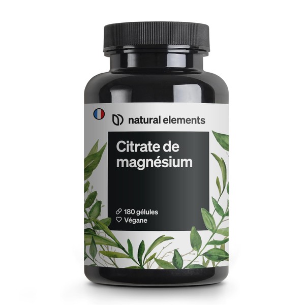 Premium Magnesium Citrate - 2,320 mg, including 360 mg elemental magnesium per daily dose, 180 capsules - Laboratory controlled and highly dosed