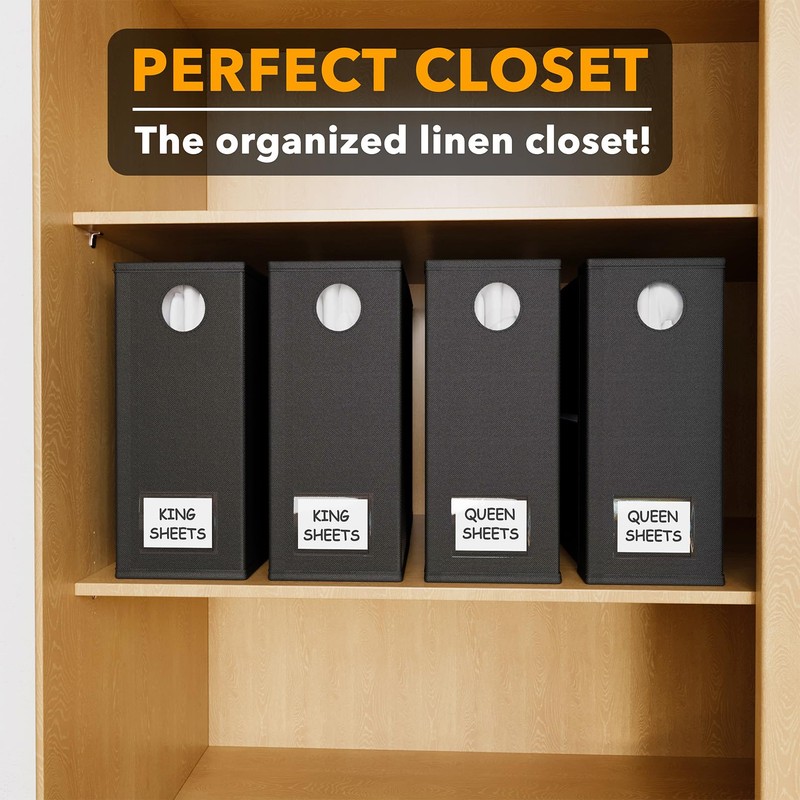 SpaceAid 4 Pack Bed Sheet Organizers and Storage, Foldable Sheet