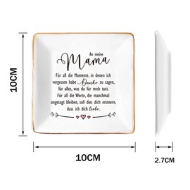Sugeru Keramik Dekoschale-liebe Mama,Deko Aesthetic Schlüsselschale,geschenke für mama,Schmuckschale,Dekoschalen,Ring Dish Schmuckstück,für Mama Geschenk,Geburtstagsgeschenk,Muttertag,Weihnachten