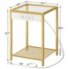 HOOBRO Side Table with Charging Station, End Table with USB