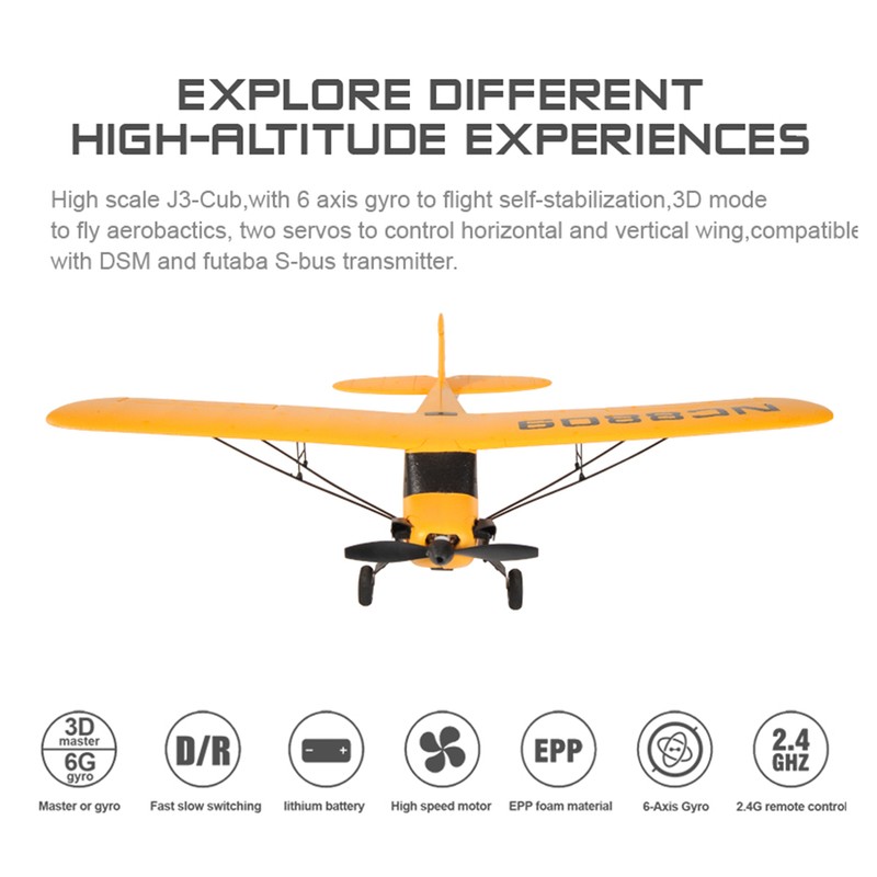 Remote Control Airplane 3D/6G Remote Control Plane 2.4GHz Gliding Aircraft