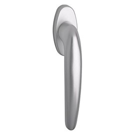 Maco Window Handle Rhapsody, Covered, Cam 10 for 7 mm Anodised Aluminium Silver-Coloured, 1 Piece, 102202581