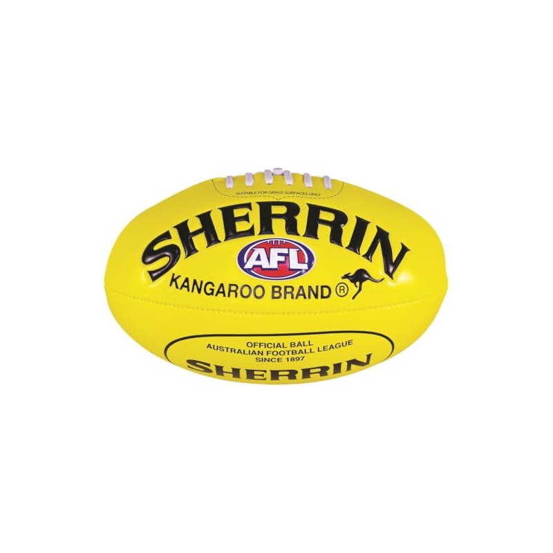 Sherrin AFL Super Soft Touch Football, Yellow, Size 3