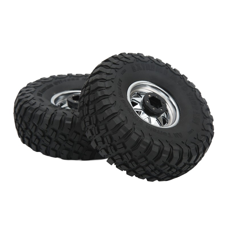 4PCS 1.9in Wheel Tires with 10 Holes Hub Uneven Gravel