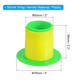 PATIKIL 2 Inch Shrink Wrap Handle, 4pcs Stretch Wrap Dispenser Stretch Film Dispenser Plastic Hand for Furniture Wrapping Moving Packing