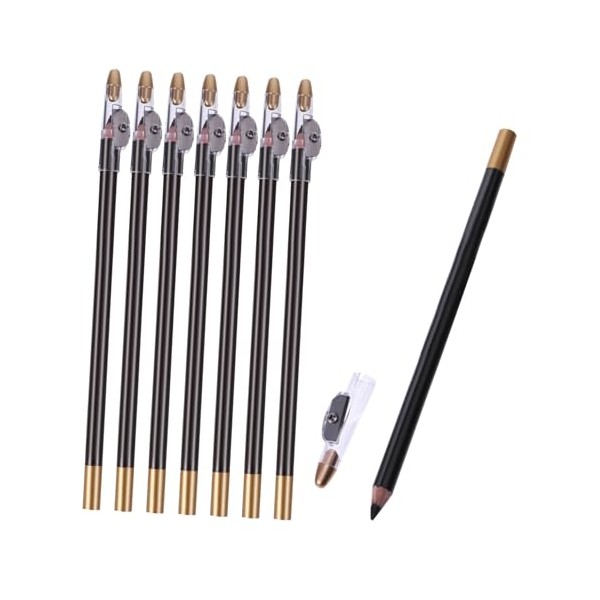 8pcs Waterproof Sweatproof Eyebrow Pencils with Built-in Sharpener for Women