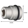 Tone 8A-19BA Impact Inner Socket, 1 inch (25.4 mm) Drive,