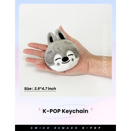 Swico Remado Kpop SKZ Keychains Cute Cartoon Keyring Car Key Pendant Women Handbag Wallet Pendants