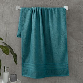 Catherine Lansfield Zero Twist Soft & Absorbent Cotton Bath Sheet Teal Green
