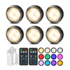 TECOMLIGHT LED Puck Lights with Remote Control, Battery Operated Wireless