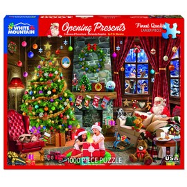 White Mountain Puzzles Opening Presents, 1000 Pieces Jigsaw Puzzle
