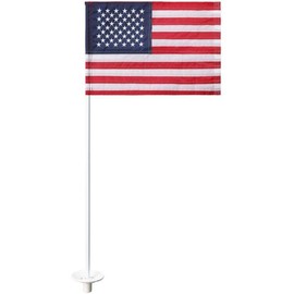 Golf Flag 6 FT, Golf Flagstick with Double-Side American Flag for Putting Green, USA Golf Pole & Hole Flag Stick for Yard, Golf Pin Flag Stick for Golf Course Practice, 1 Pack