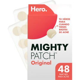 Hero Parches para Acné Mighty Patch Original, Caja con 48 Piezas para Uso de Noche. Absorben las Impurezas en 6 a 8 Horas. Fáciles de Usar y No Contienen Medicamento. Probados Dermatológicamente