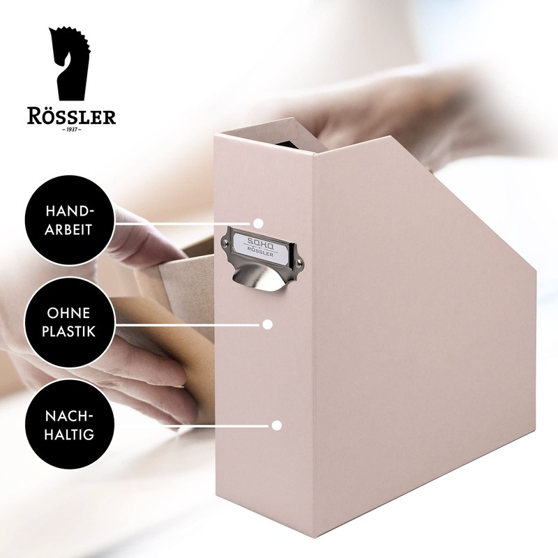 Rössler S.O.H.O A4 115mm Magazine File with Handle and Index