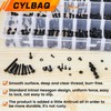 Nuts and Bolts Set M2 M3 M4, CYLBAQ Black Hex