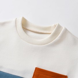 Toddler Baby Boy Clothes Long Sleeve Sweatshirts Pullover Tops Long Jogger Pants Little Boys Fall Winter 2PCS Outfit Set Blue 18-24 Months