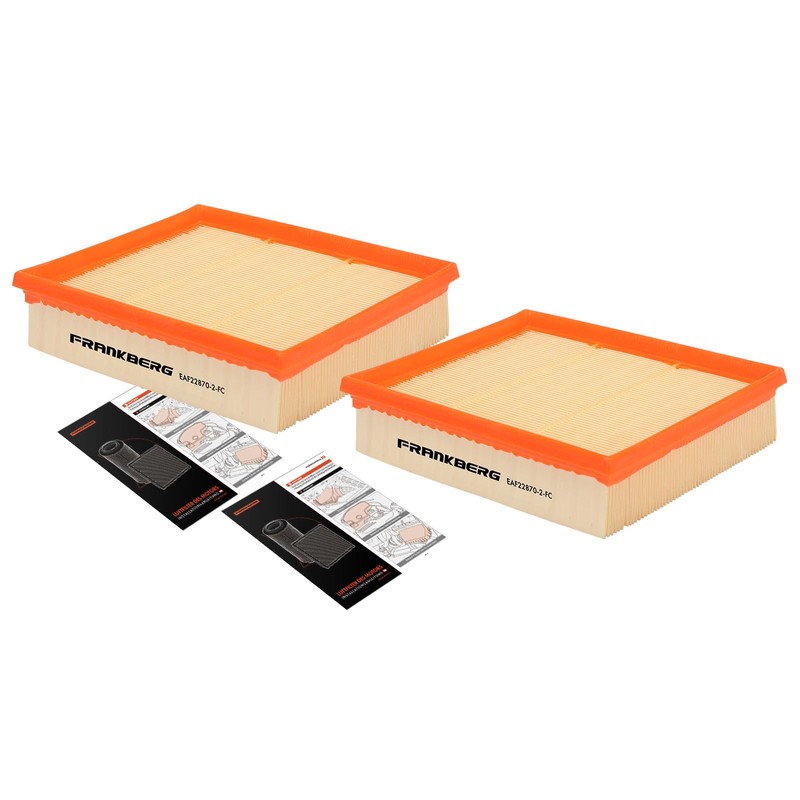 Frankberg 2 x Air Filter Insert Filter Petrol Compatible with