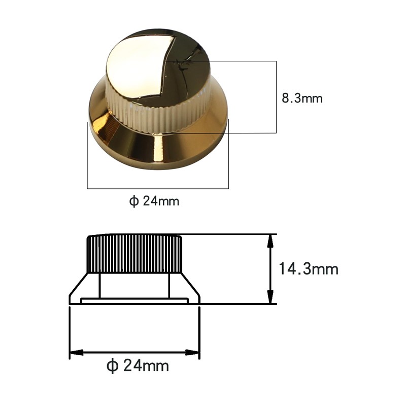 OVSAL 2Pcs Electric Guitar Control Knobs Volume and Tone Knobs