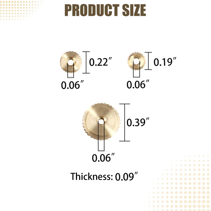 Clock Movement Brass Gear Set, 9-Piece, for Grandfather Clocks and