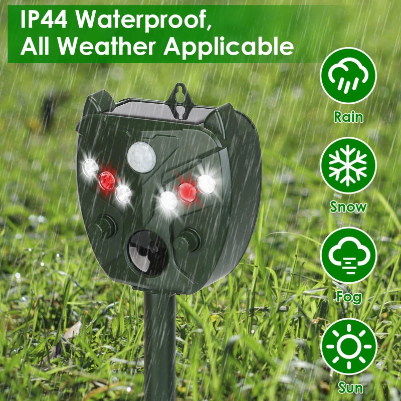 iMountek Solar Animal Ultrasonic Repeller Outdoor Mole Snake Animal Repeller