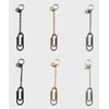 Saturday Eleven Big Paper Clip Keyring L