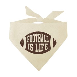 Football is Life with Football Dog Bandana (Natural, OS 859)