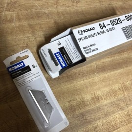 Kobalt 10 Pack x5pc KOBALT Heavy-Duty Carbon Steel Utility Blades 2491095 New