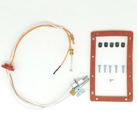SP20075 Natural gas Water Heater Pilot and Igniter Assembly Replacement Kit Parts for Natural Gas Water Heater, Compatible with Rheem GE，Includes: Pilot Assembly, Burner Door Gasket, Screws, Clips