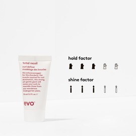 evo Total Recoil Curl Definer - Strong Hold Defining Cream - Enhances Natural Curl Pattern & Reduces Frizz - Humidity Control - Travel Size, 30ml / 1.01fl.oz