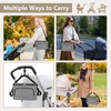 Vylyciy Pram Organiser, Universal Pram Bag, Pram Bag with Closure,