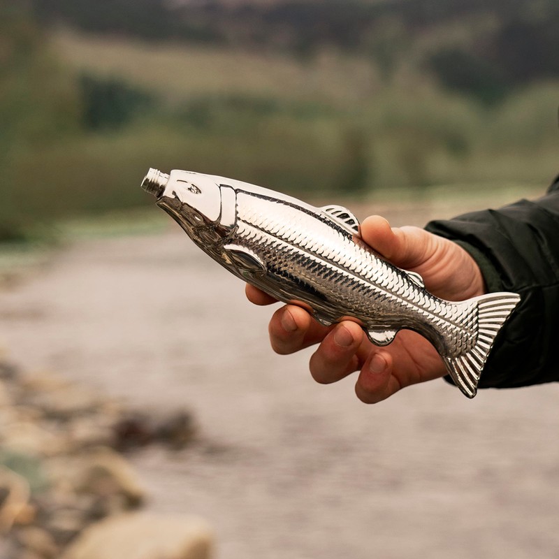 Foster & Rye Trout Flask - Fish Flask Stainless Steel