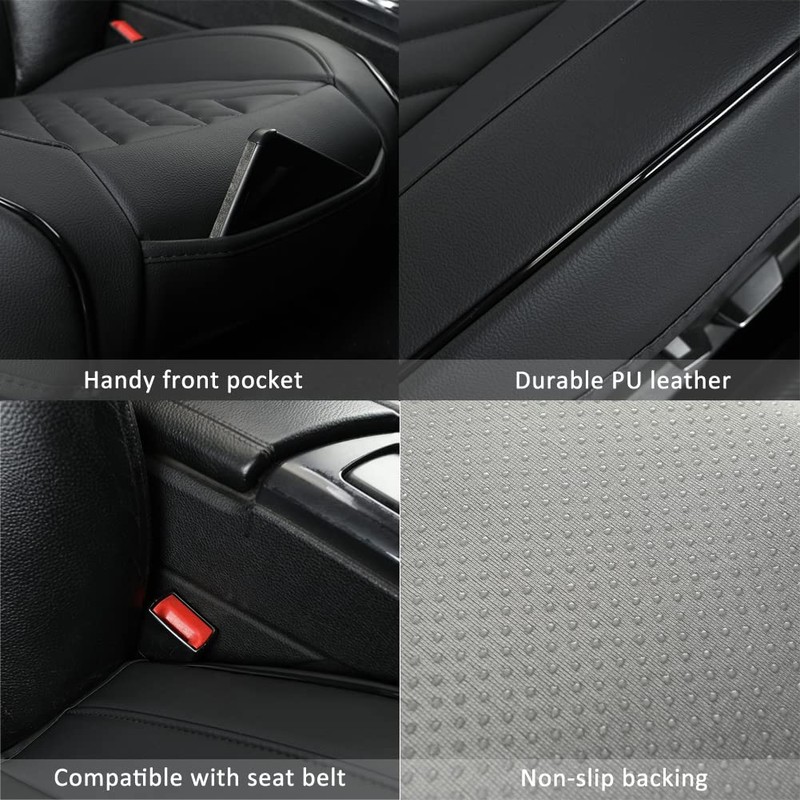 GIANT PANDA 2pcs Front Car Seat Covers Bottom Seat Covers,