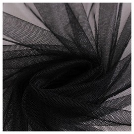 1 Meters Polyester Net Mesh Fabric 160CM Wide Bridal Mesh Veil Material Black Netting Fabric for Sewing,Crafting