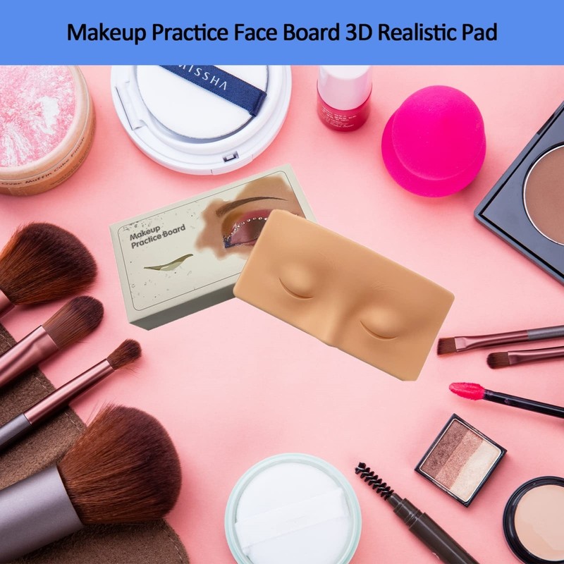 Silicone Face Eye Makeup Practice Board Realistic and Reusable Makeup