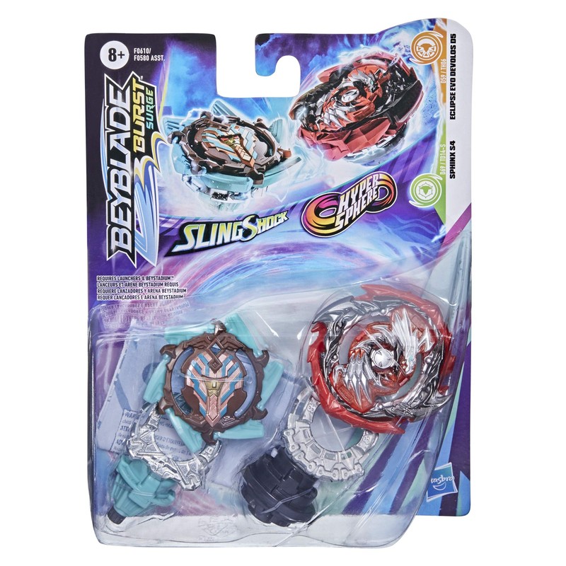 BEYBLADE Burst Surge Dual Collection Pack Hypersphere Eclipse EVO Devolos