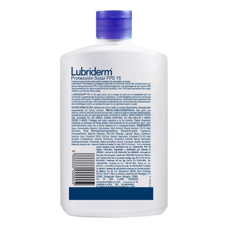 Lubriderm Crema Corporal Fps Vitamina Protección Solar 400