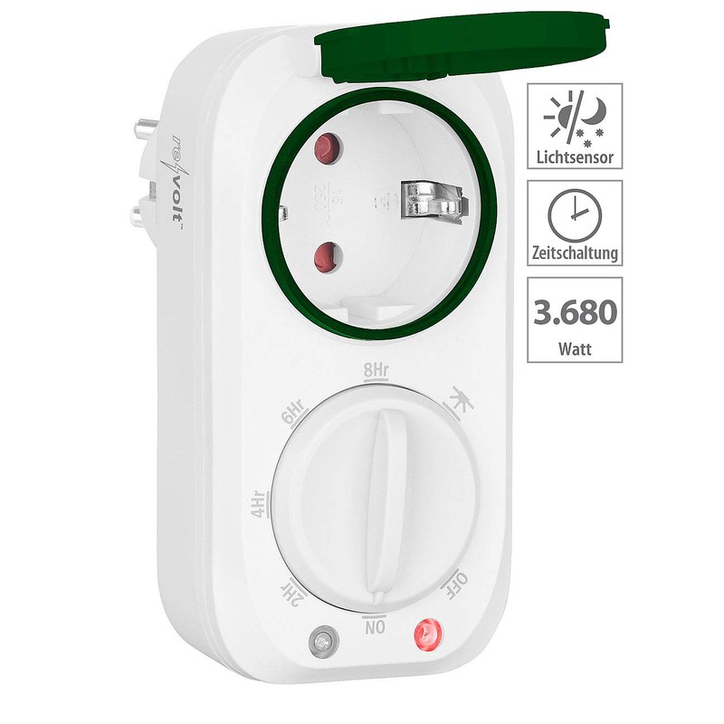 revolt Adapter Plug: Set of 2 Outdoor Timer with 8-Hour