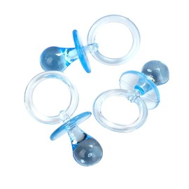Tytroy Blue Acrylic Pacifier Baby Shower Party Favors Table Scatter Game Activity (36 pc)