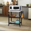 DWVO Kitchen Storage Cart with Stainless Steel Table, 3 -Tier