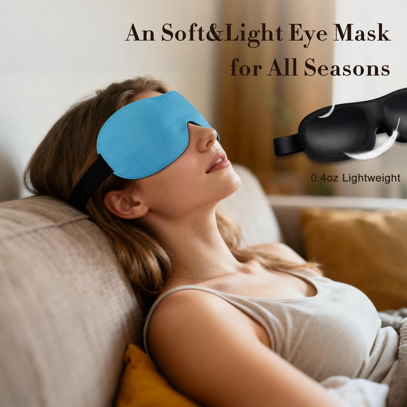 PrettyCare 3D Sleep Mask 2 Pack,Eye Mask for Side Sleeper