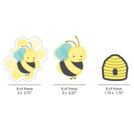 Honey Bee - DIY Shaped Baby Shower or Birthday Party Cut-Outs - 24 Count