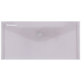 Envelope Wallet DONAU Press Stud PP DL 180 Micron Smoky/Document Archiving/Type-Envelope/Kind-with Press Stud/Index-N.a. / Material-PP/Colour-Smoky/Format-DL/Thickness (mm)-180