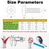 CONPHERON Brass Self-Tapping Screws Round Head Tapping Screws Round Head