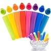 RAINFLOW 8 PCS Silicone Popsicle Molds-Silicone Ice Pop Molds for