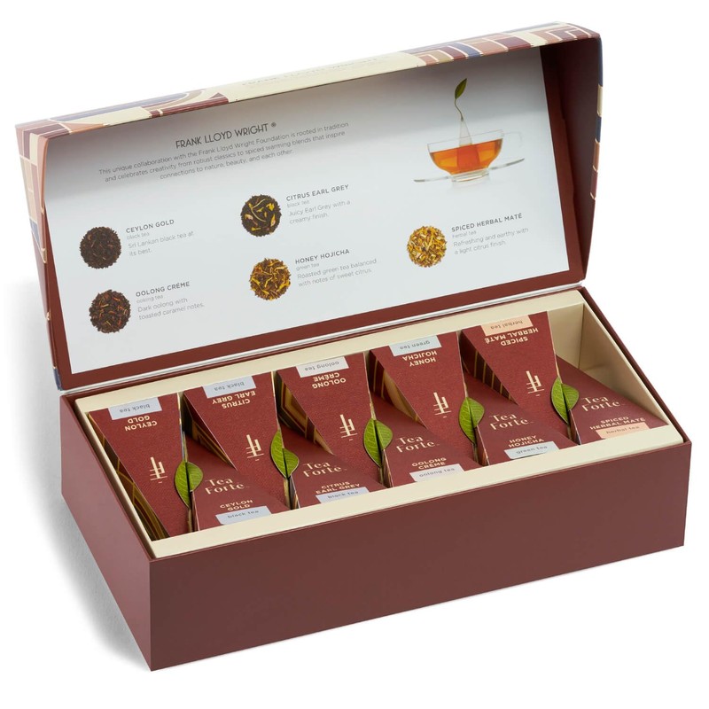 Tea Forte Frank Lloyd Wright, Petite Presentation Box Tea Sampler